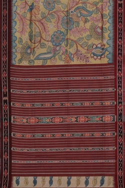 Collection of Kalamkari Hand-Painted Tussar Silk Saree in a gallery layout