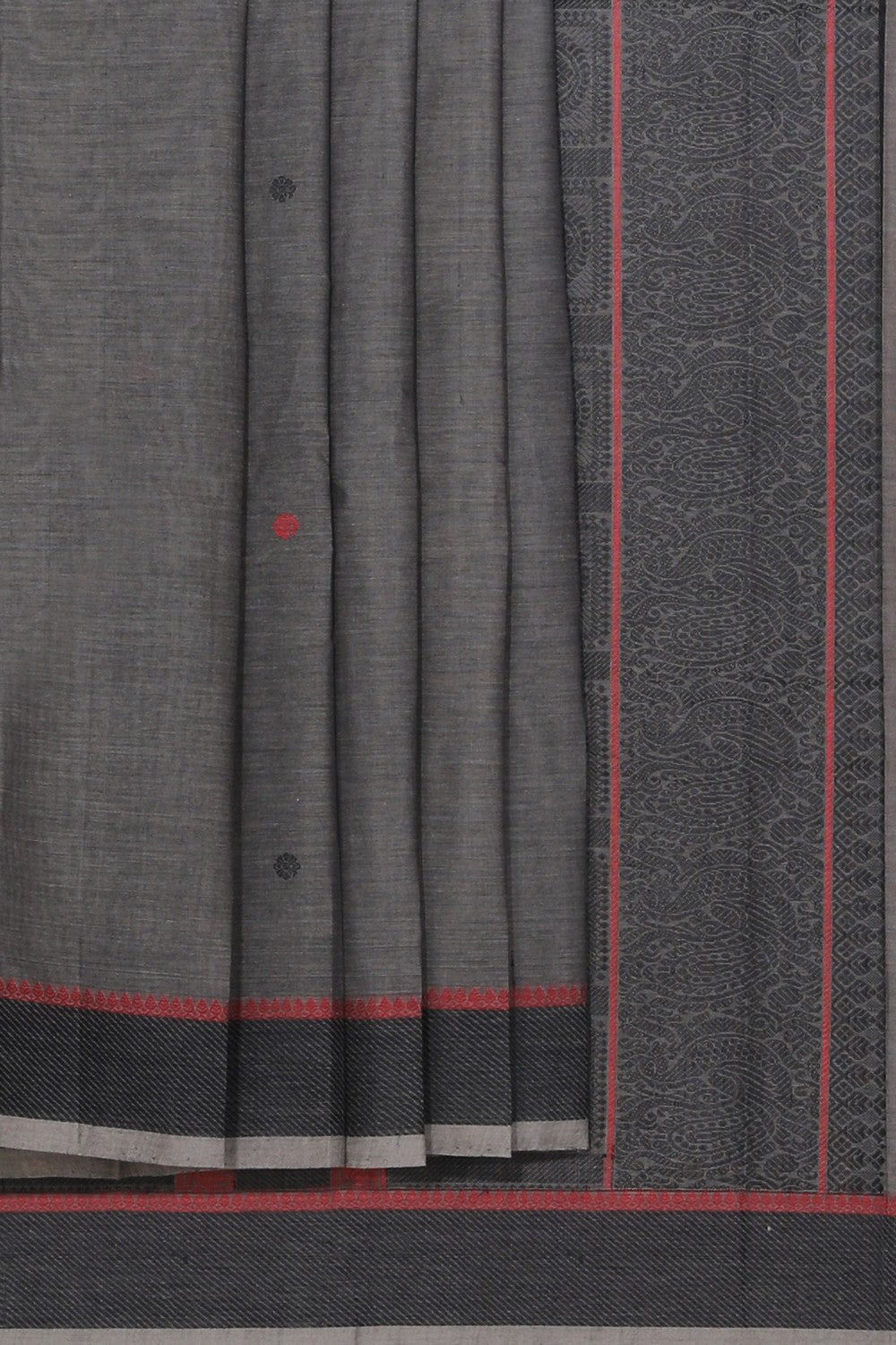 Collection of Kanchi Cotton Grey Saree in a gallery layout