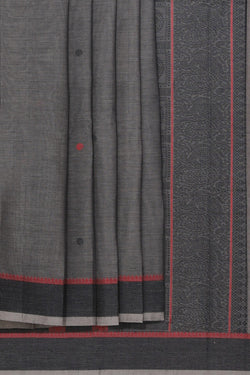 Collection of Kanchi Cotton Grey Saree in a gallery layout