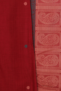 Image of Kanchi Cotton Red Saree