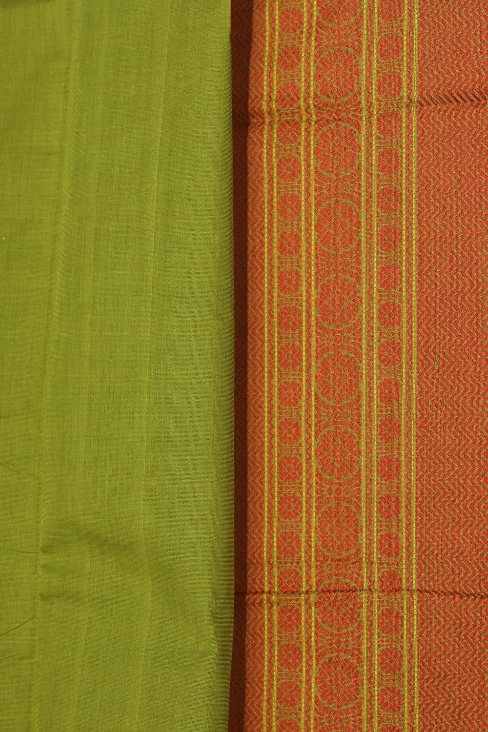 Kanchi Cotton Green Saree