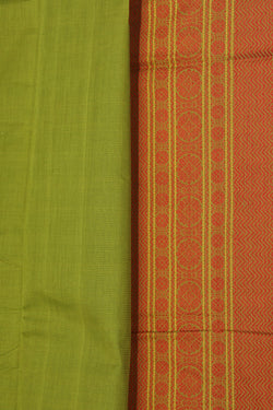 Image of Kanchi Cotton Green Saree