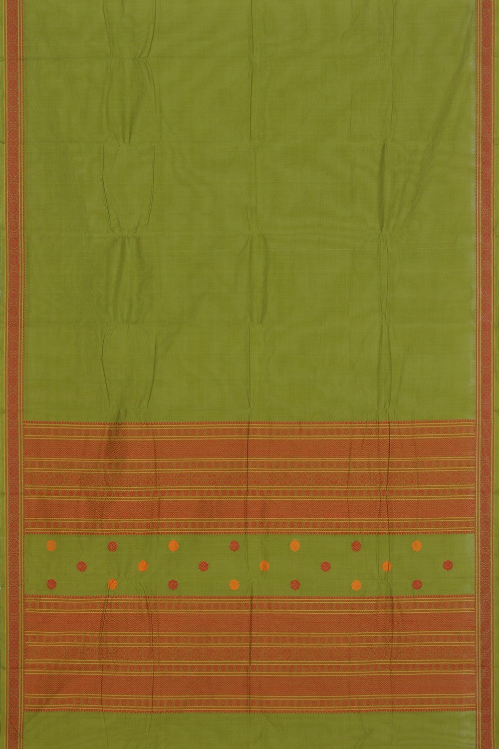 Kanchi Cotton Green Saree