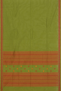 Image of Kanchi Cotton Green Saree