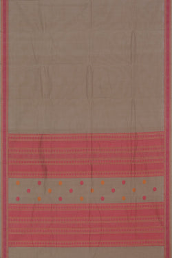 Collection of Kanchi Cotton Beige Saree in a gallery layout