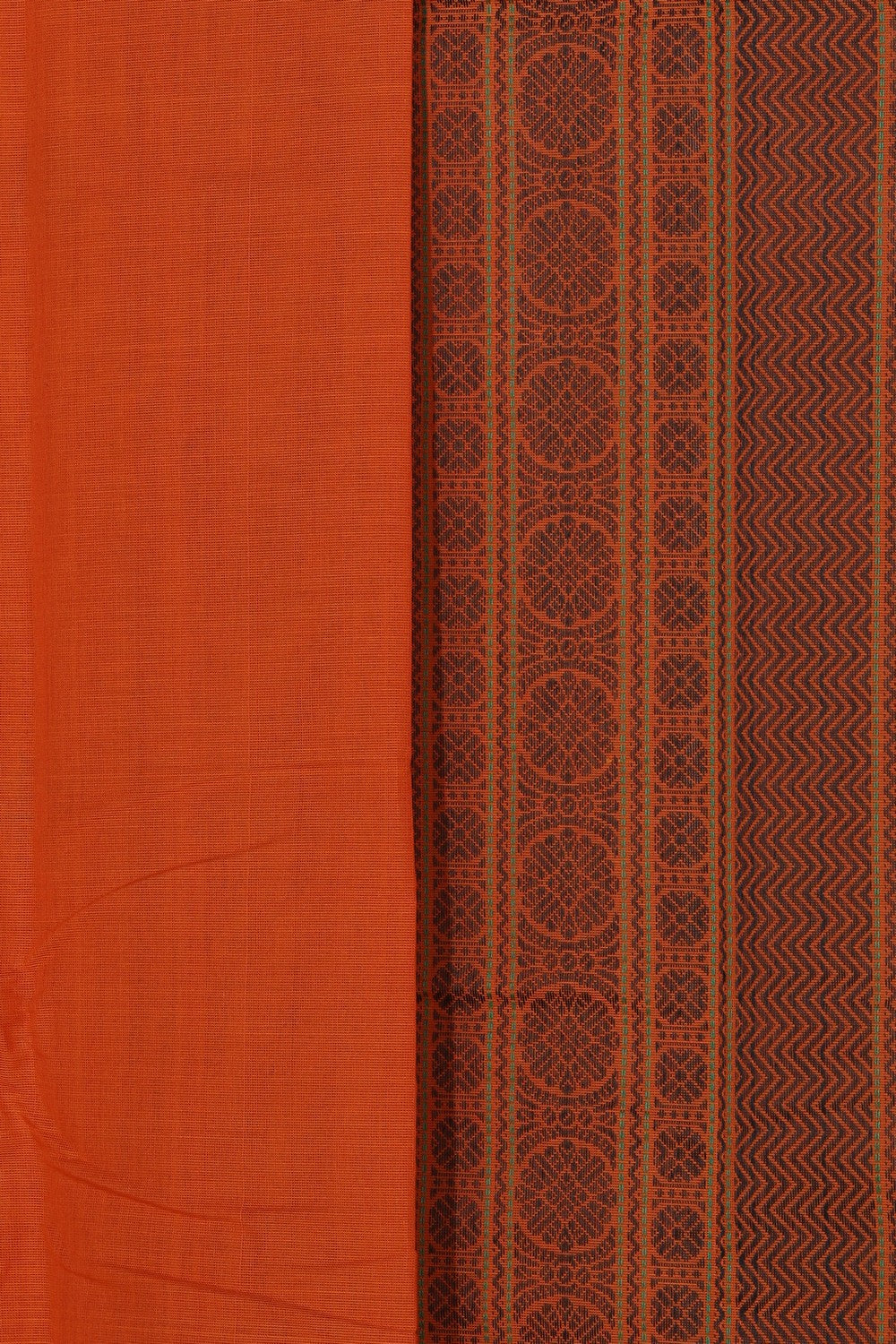 Collection of Kanchi Cotton Orange Saree in a gallery layout