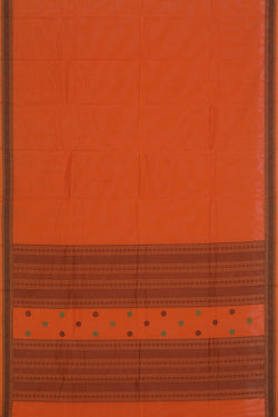 Collection of Kanchi Cotton Orange Saree in a gallery layout