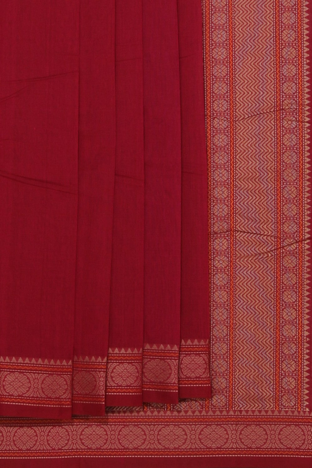 Collection of Kanchi Cotton Plum-Pink Saree in a gallery layout