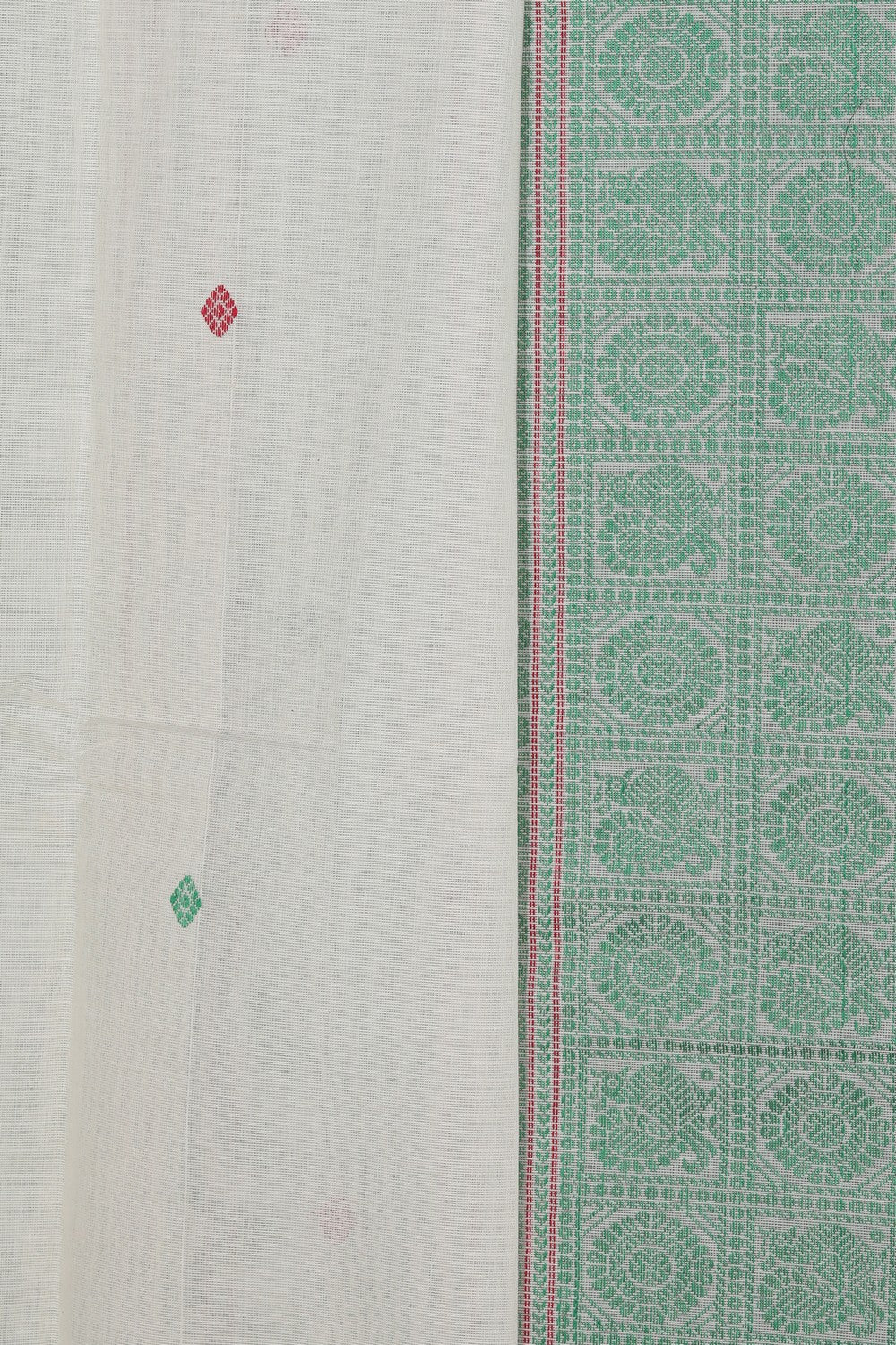 Kanchi Cotton Off-White Saree