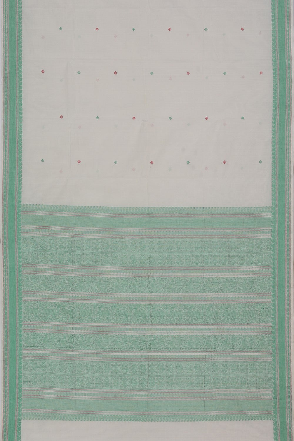 Kanchi Cotton Off-White Saree