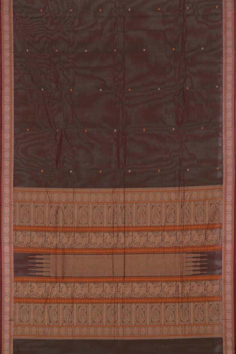 Collection of Kanchi Cotton Green Saree in a gallery layout