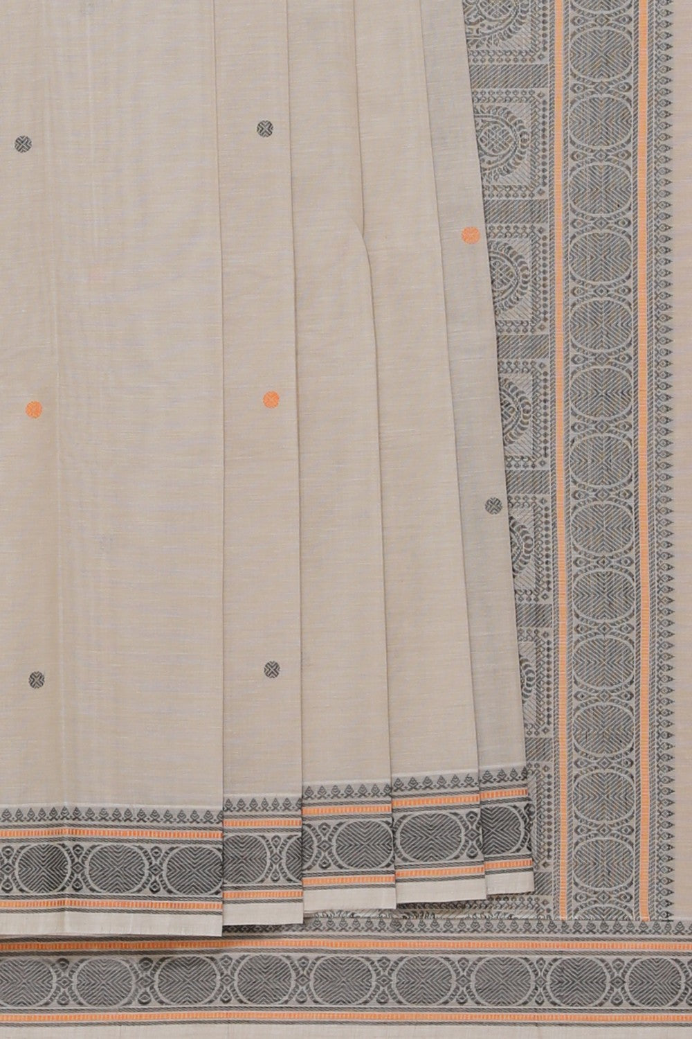 Collection of Kanchi Cotton Light Grey Saree in a gallery layout