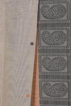 Collection of Kanchi Cotton Light Grey Saree in a gallery layout