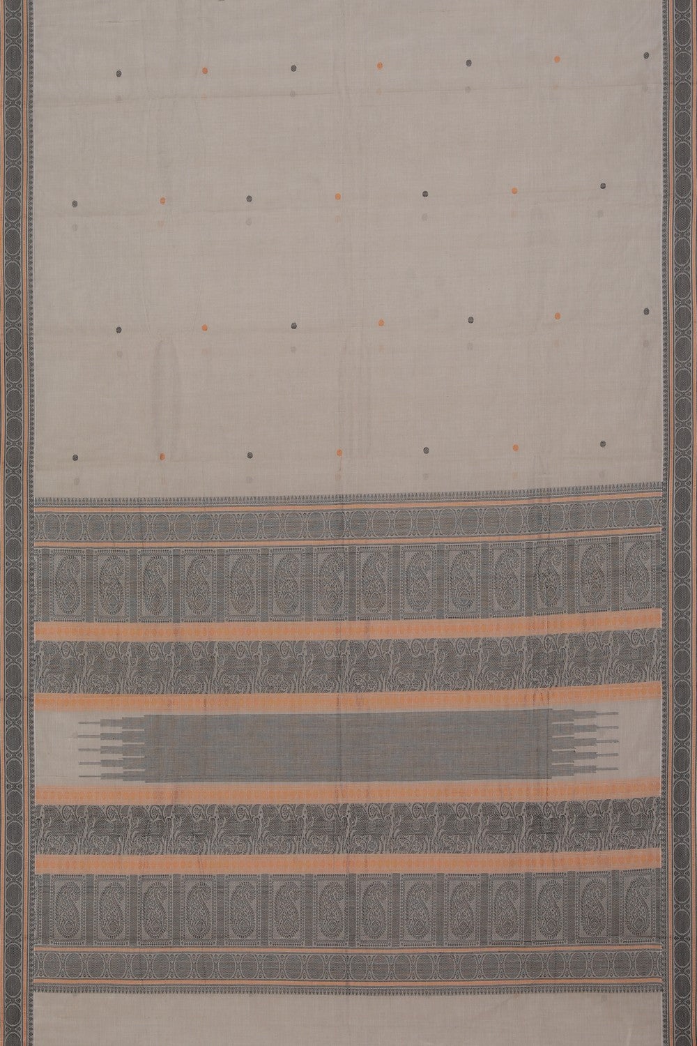 Collection of Kanchi Cotton Light Grey Saree in a gallery layout