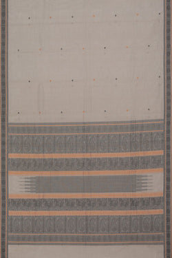 Collection of Kanchi Cotton Light Grey Saree in a gallery layout