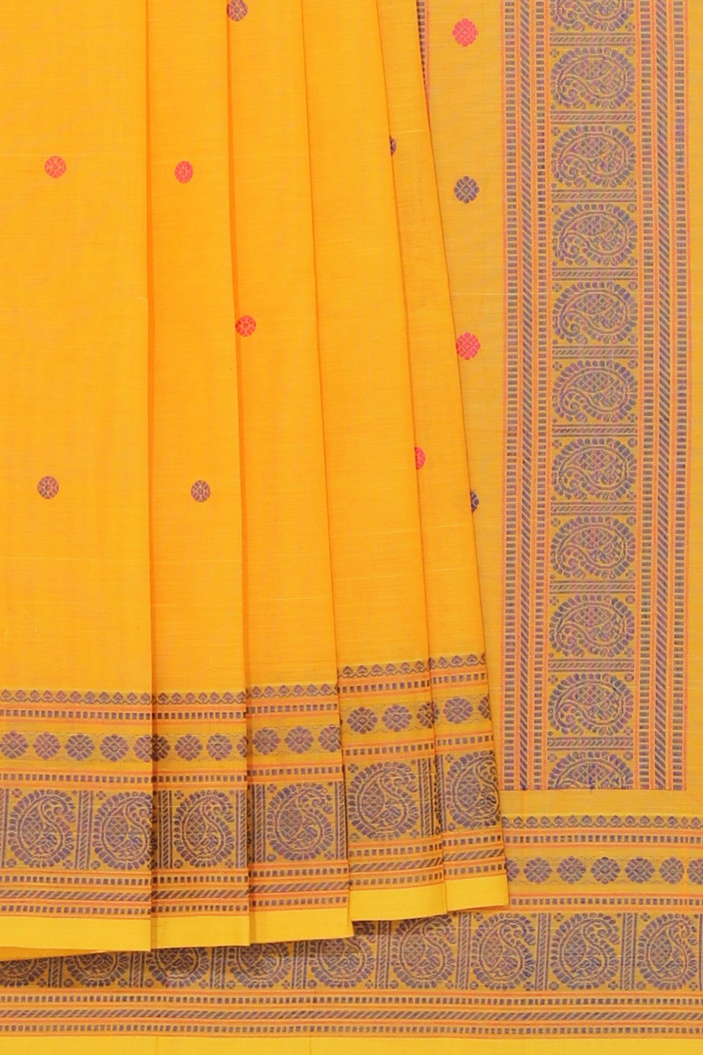 Collection of Kanchi Cotton Yellow Saree in a gallery layout