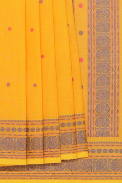 Collection of Kanchi Cotton Yellow Saree in a gallery layout