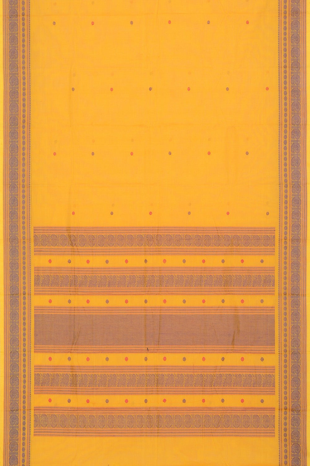 Collection of Kanchi Cotton Yellow Saree in a gallery layout