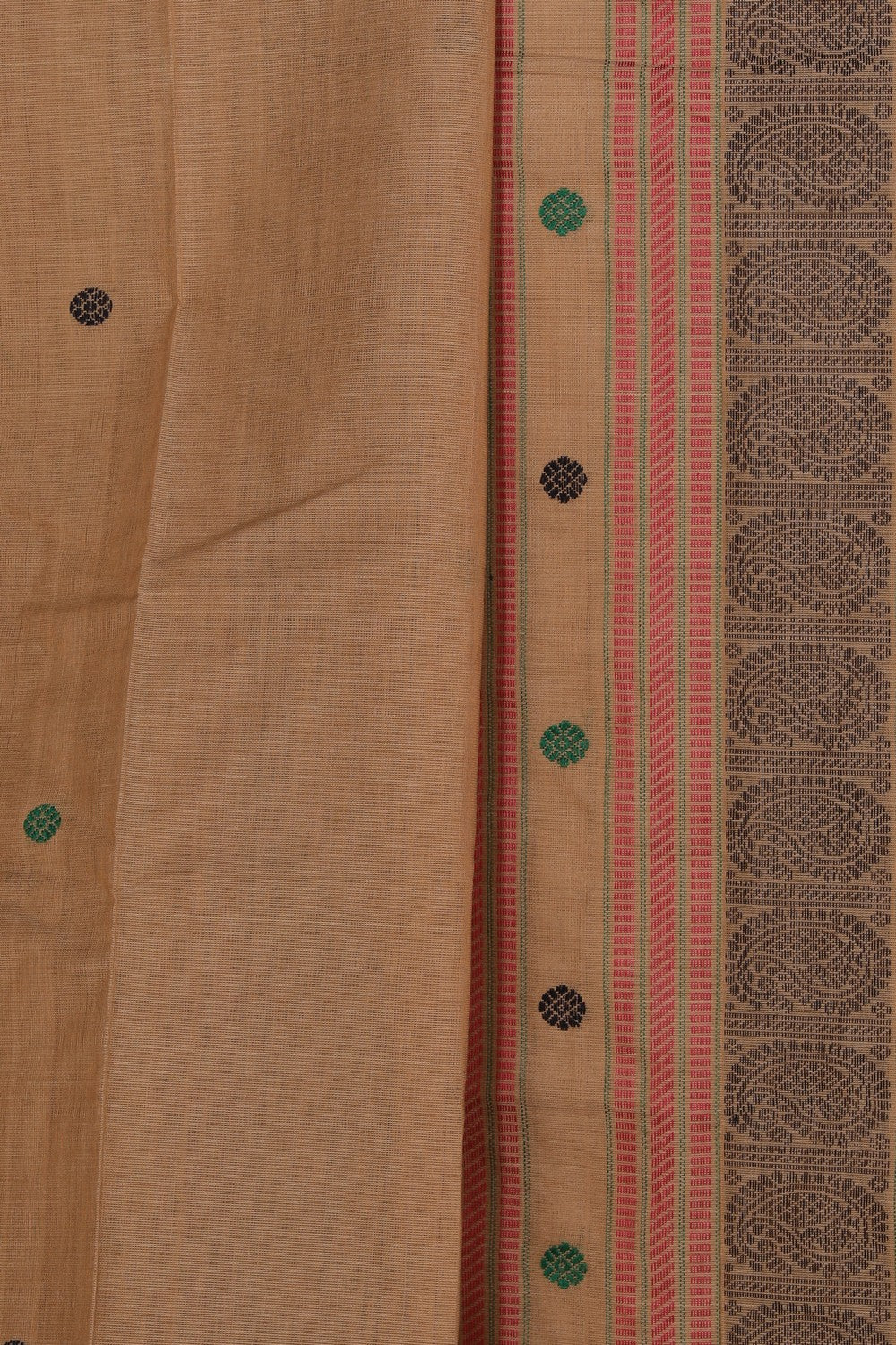 Collection of Kanchi Cotton Beige Saree in a gallery layout