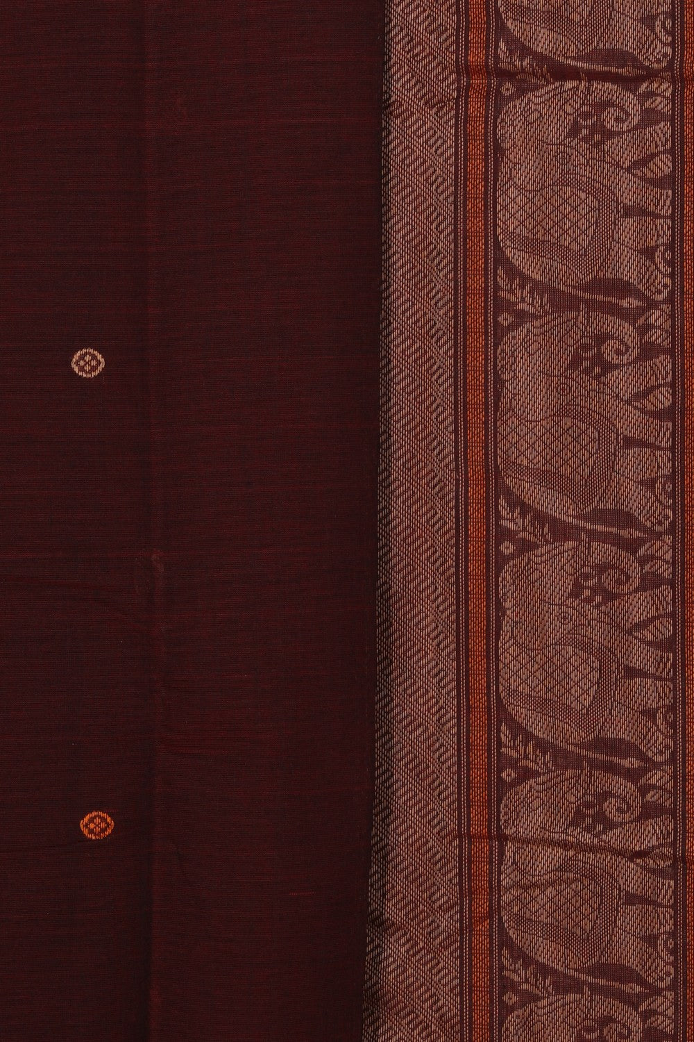 Collection of Kanchi Cotton Maroon Saree in a gallery layout