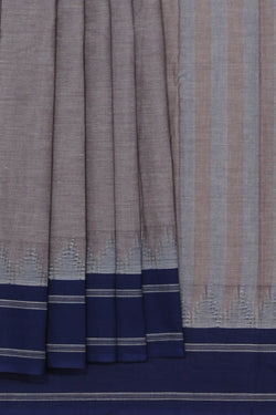 Collection of Kanchi Cotton Grey Saree in a gallery layout