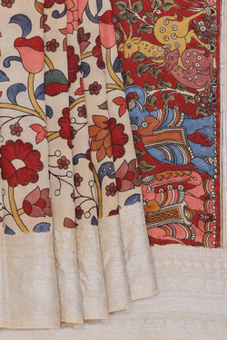 Collection of Kalamkari Printed Silk Saree in a gallery layout