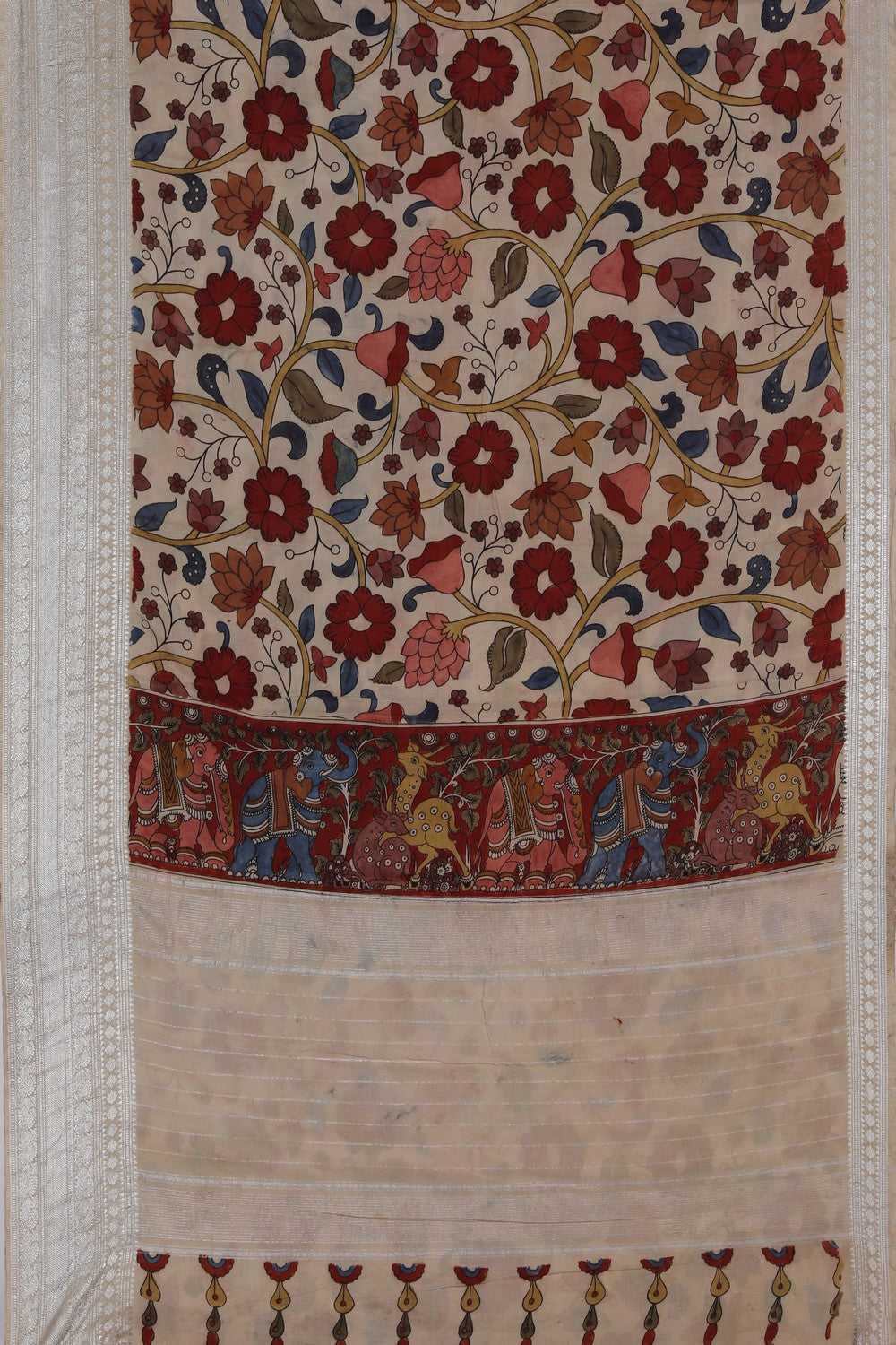 Collection of Kalamkari Printed Silk Saree in a gallery layout