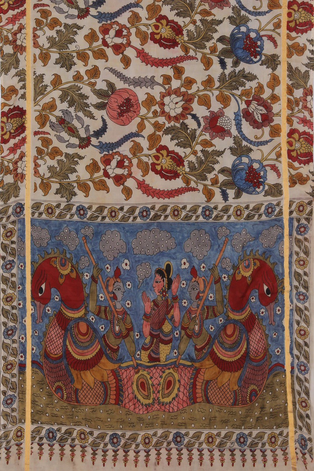 Kalamkari Printed Silk Saree