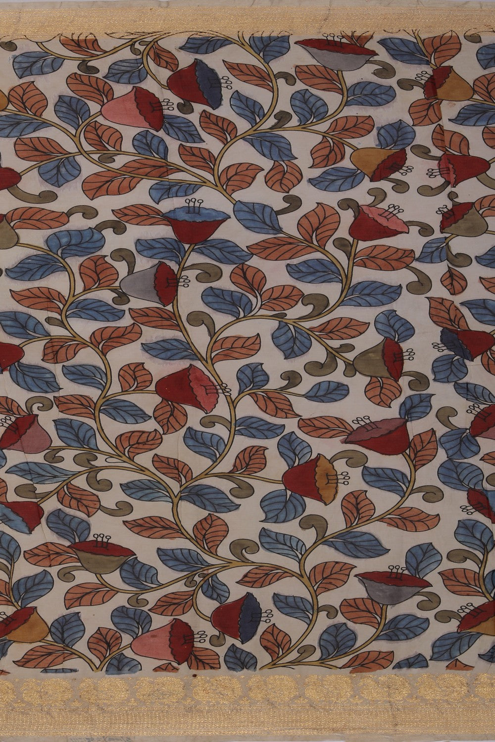 Image of Kalamkari Printed Silk Saree