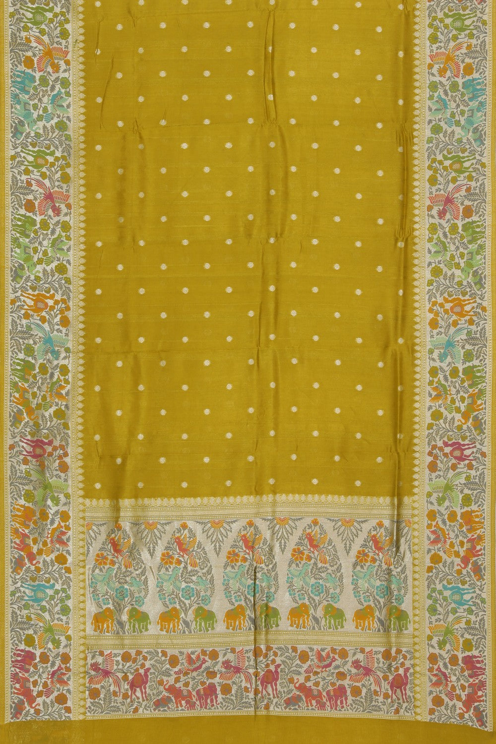 Collection of Banarasi Dupion-Silk Spring Green Saree in a gallery layout