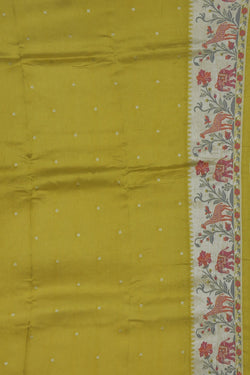 Collection of Banarasi Dupion-Silk Moss Green Saree in a gallery layout