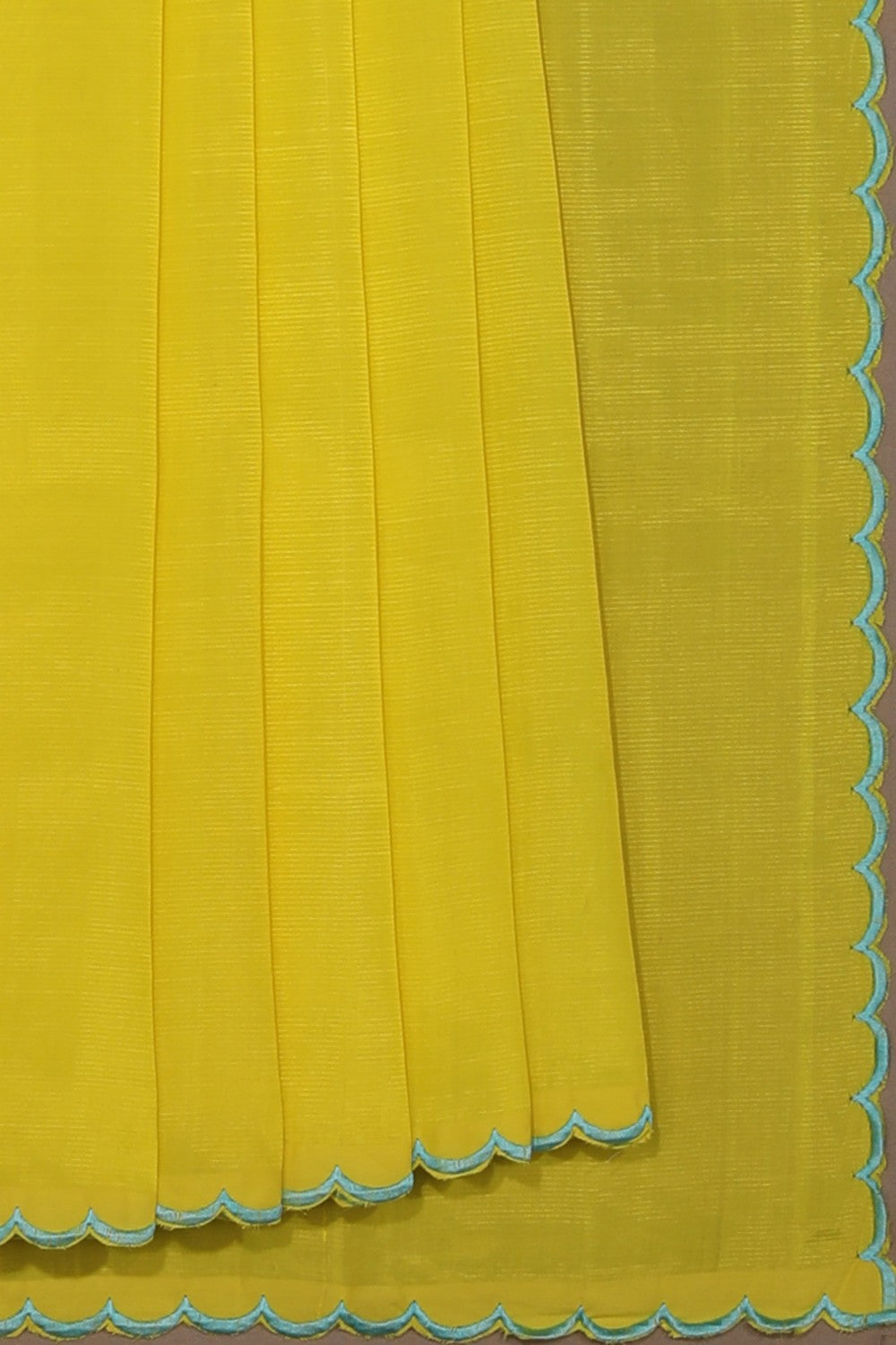 Collection of Mangalgiri Silk Yellow Saree in a gallery layout