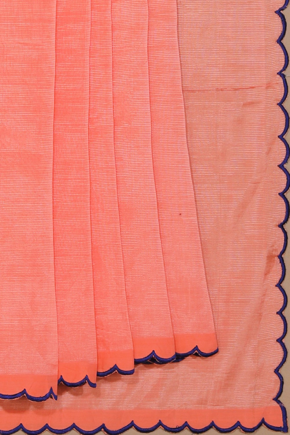 Collection of Mangalgiri Silk Peach Saree in a gallery layout