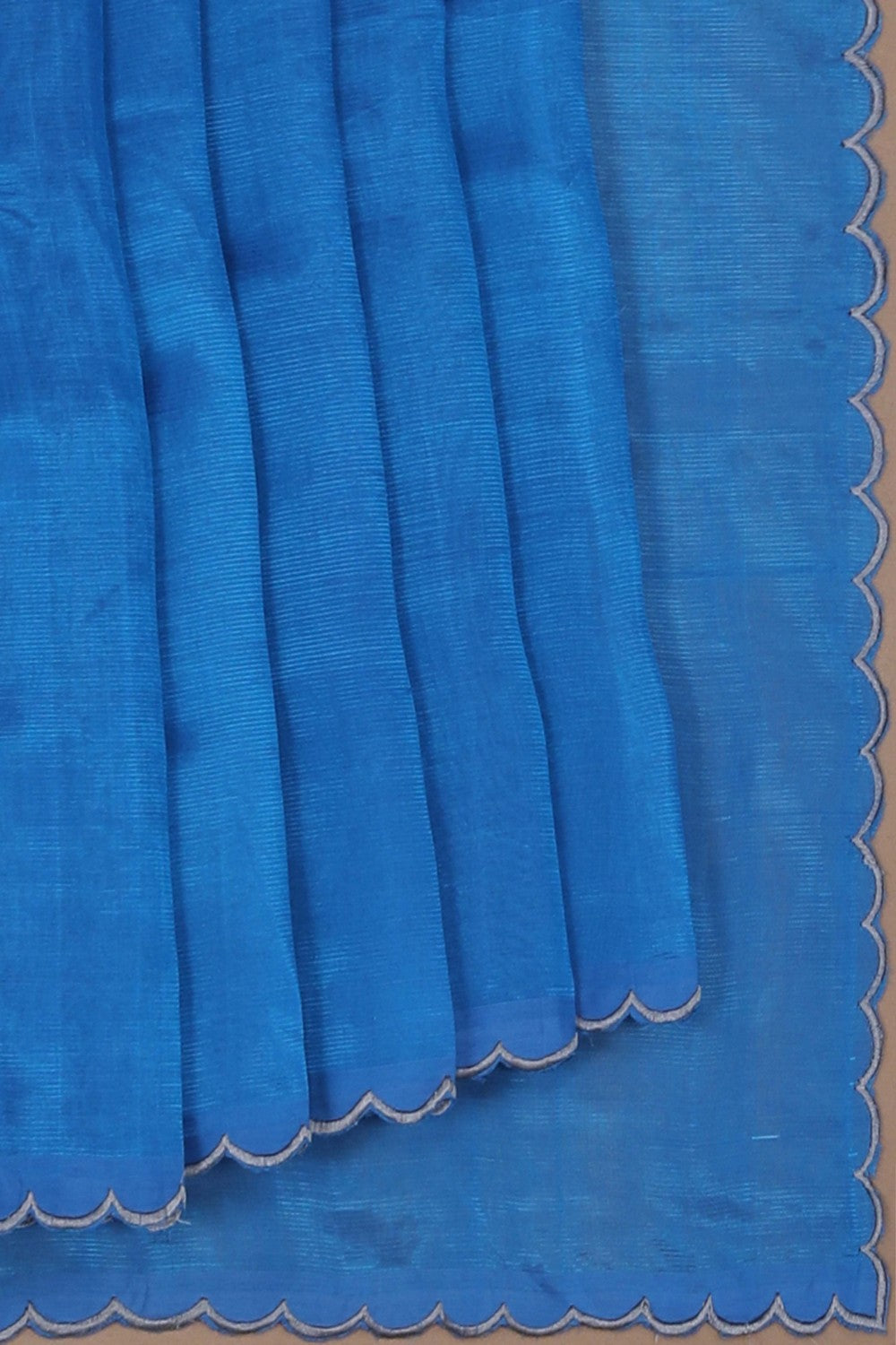Image of Mangalgiri Silk Blue Saree