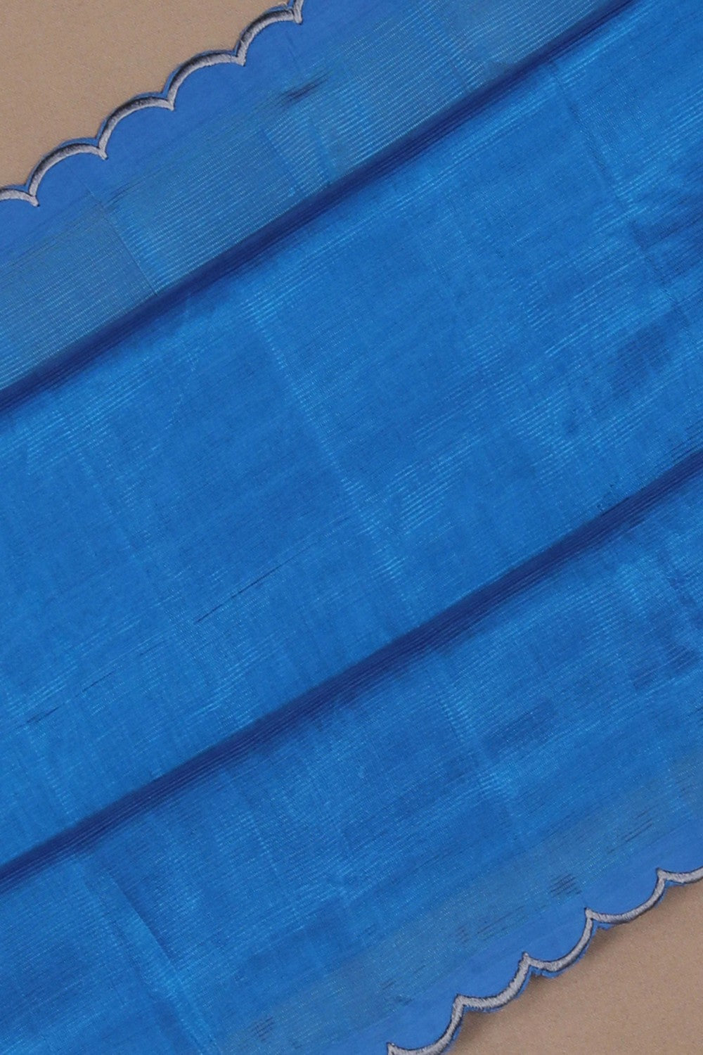Image of Mangalgiri Silk Blue Saree