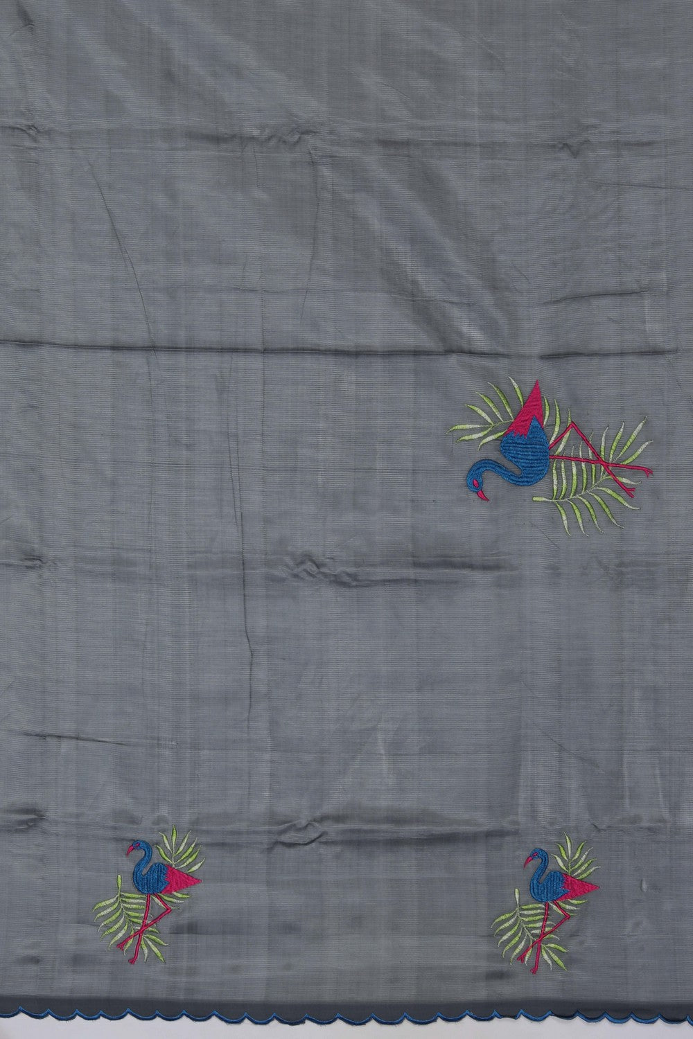 Image of Mangalgiri Silk Blue Saree