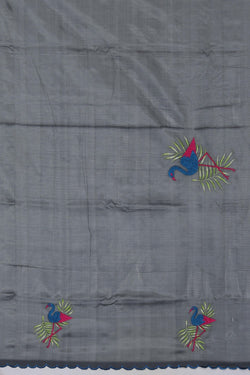 Image of Mangalgiri Silk Blue Saree