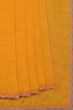 Collection of Mangalgiri Silk Yellow Saree in a gallery layout