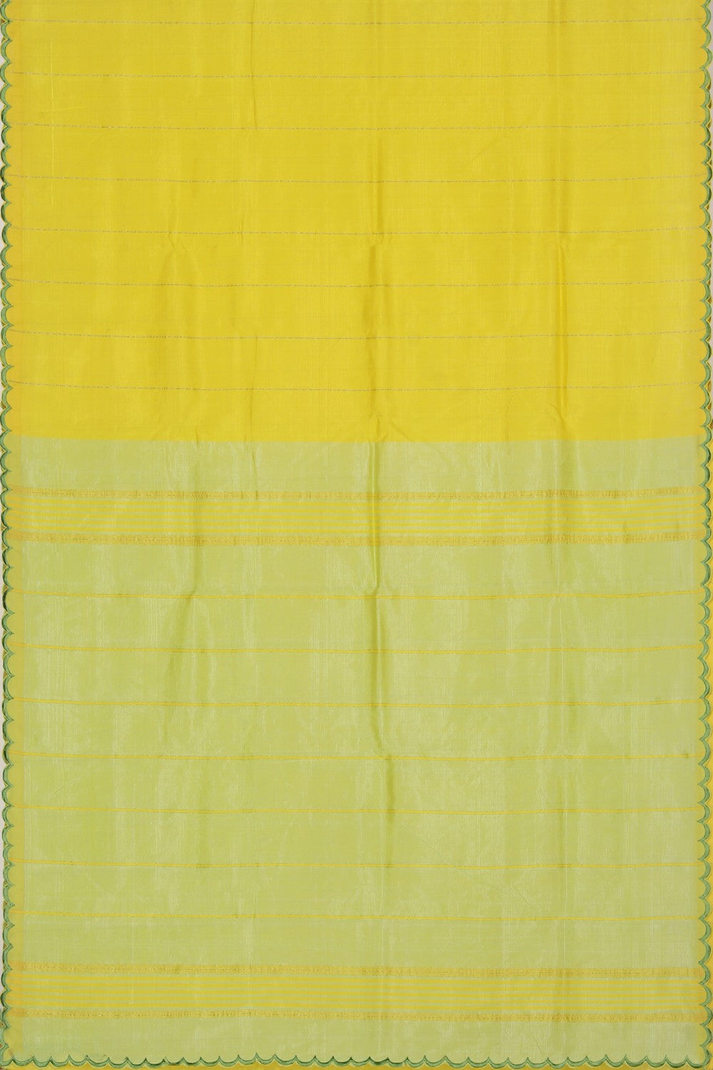 Mangalgiri Silk Yellow Saree