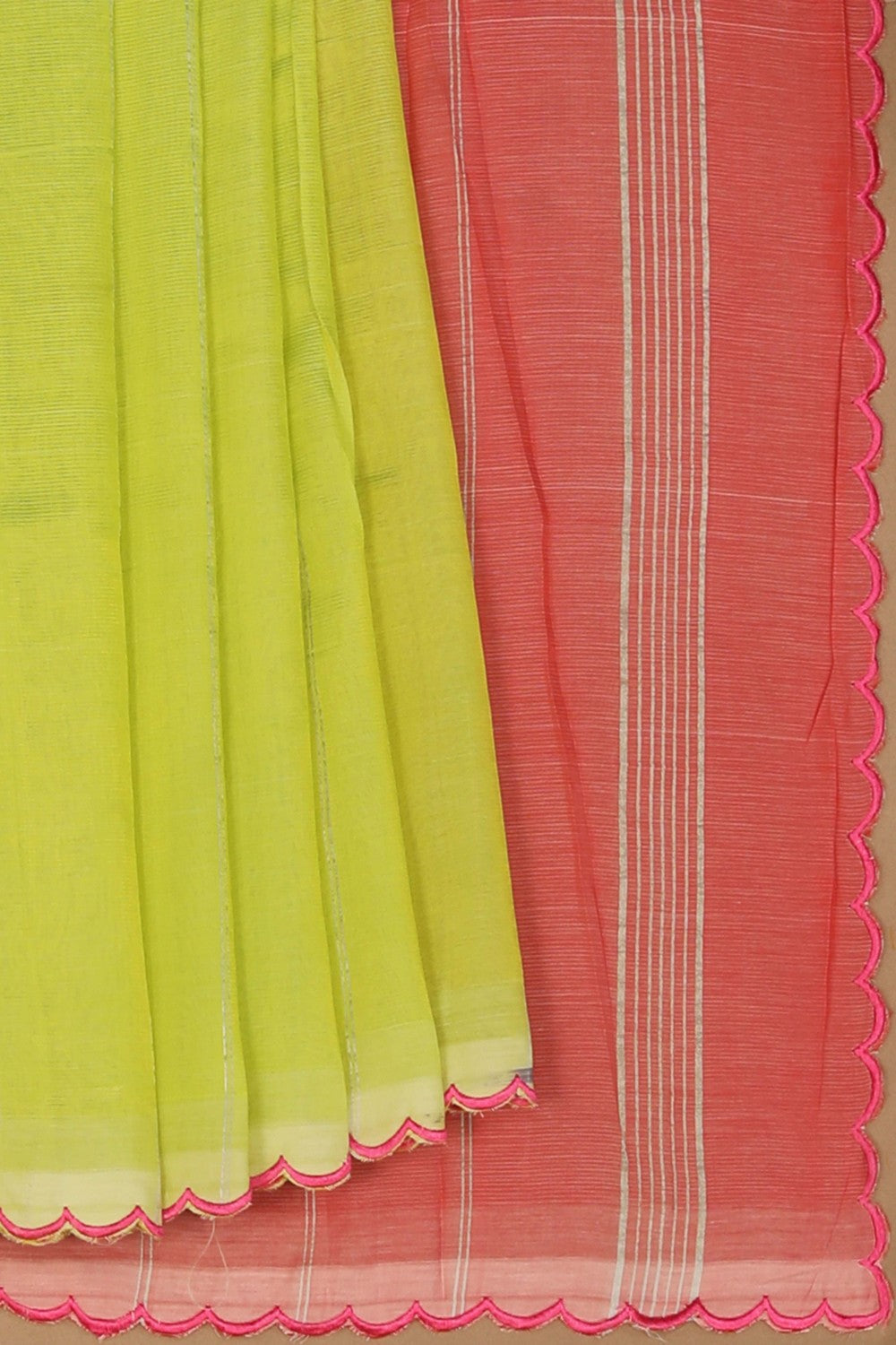 Image of Mangalgiri Silk Green Saree
