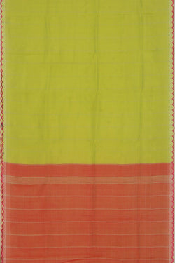 Image of Mangalgiri Silk Green Saree