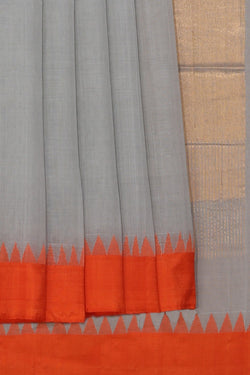 Collection of Upadda Cotton Grey Saree in a gallery layout