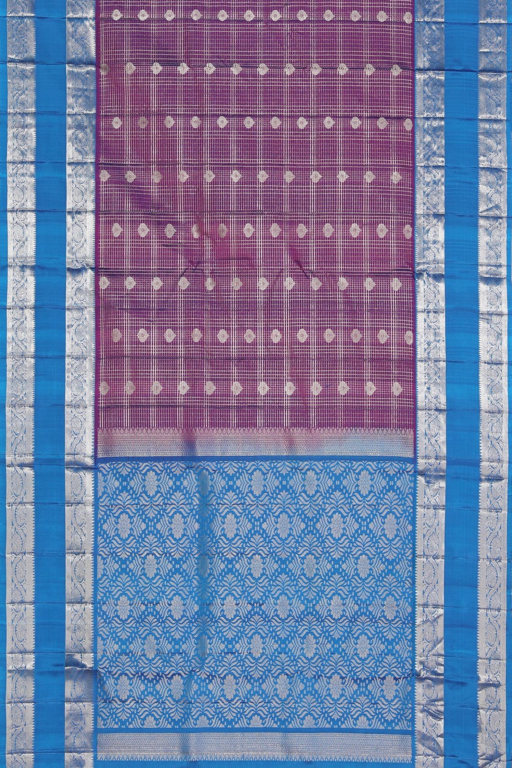 Image of Kuppadam Silk Violet Saree