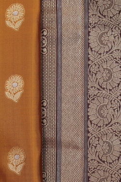 Collection of South Silk Caramel Brown Saree in a gallery layout