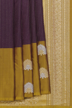 Collection of South Silk Violet Saree in a gallery layout