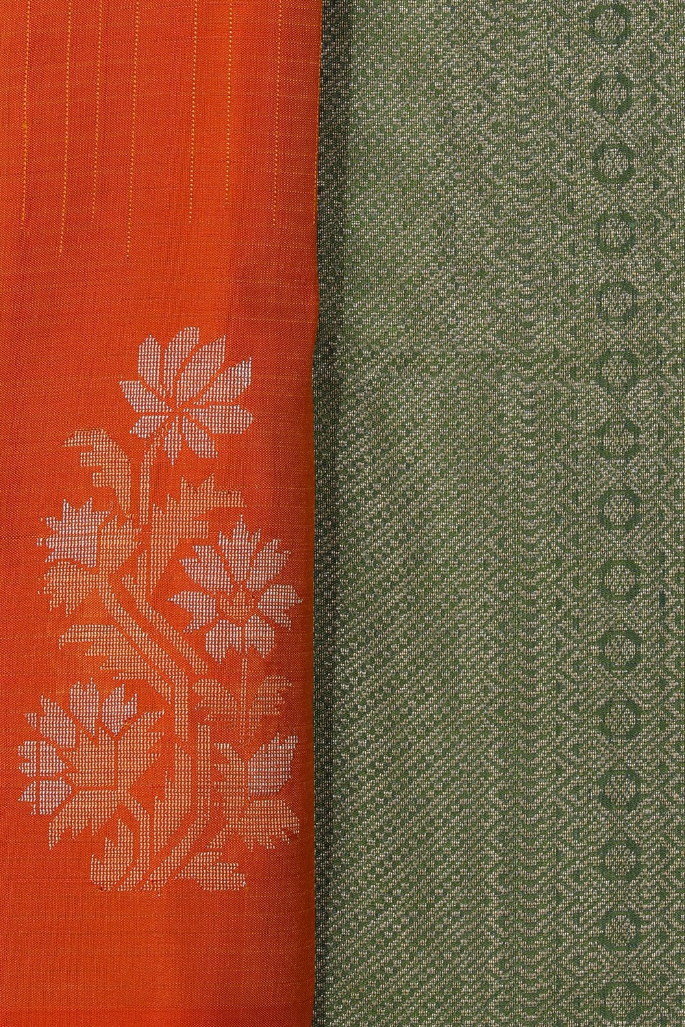 South Silk Orange Saree