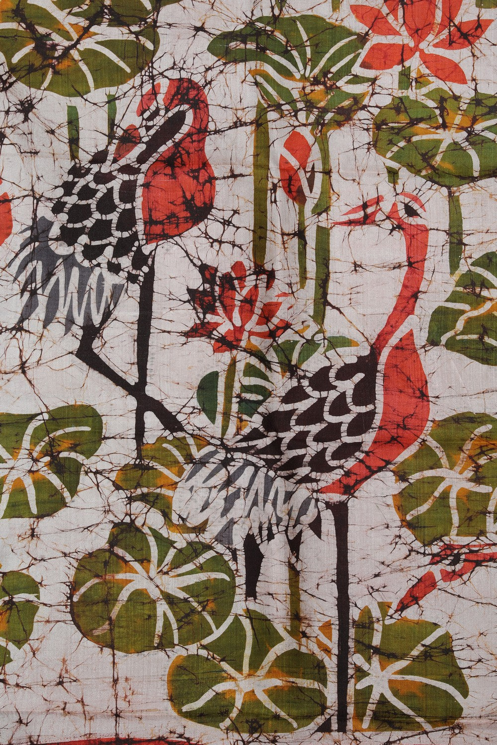 Image of Batik Printed Maroon Saree