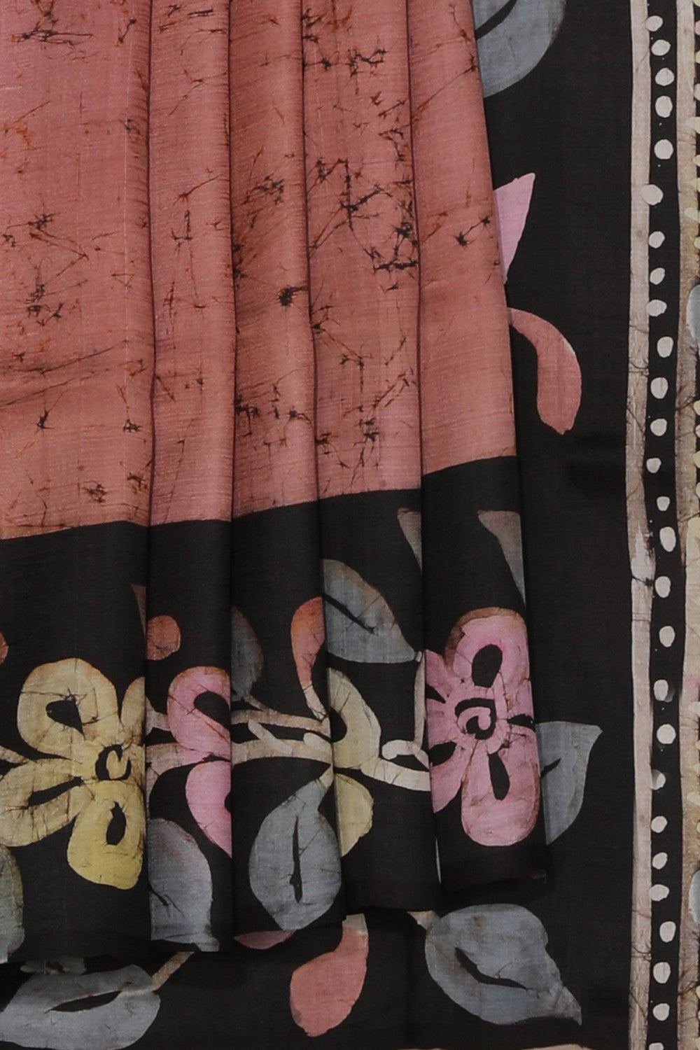 Collection of Batik Printed Caramel Brown Saree in a gallery layout