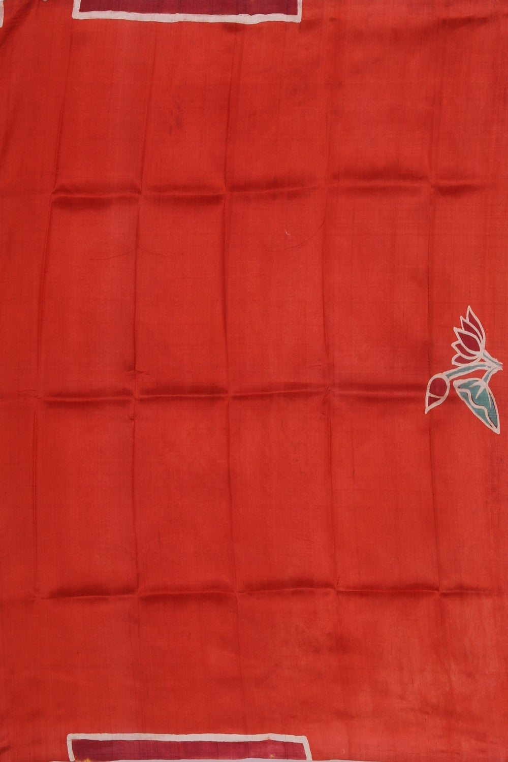 Image of Batik Printed Off-White Saree