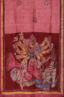 Collection of Batik Printed Peach Saree in a gallery layout